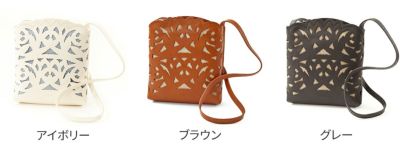 genten ゲンテン Garden cutwork ガーデンカットワーク ショルダーバッグ 43952