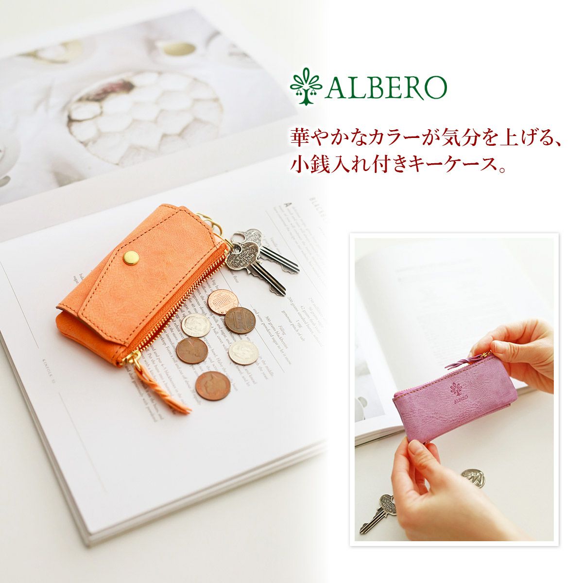 ALBERO アルベロ MONTE BIANCO モンテビアンコ コインケース付きキーケース 255