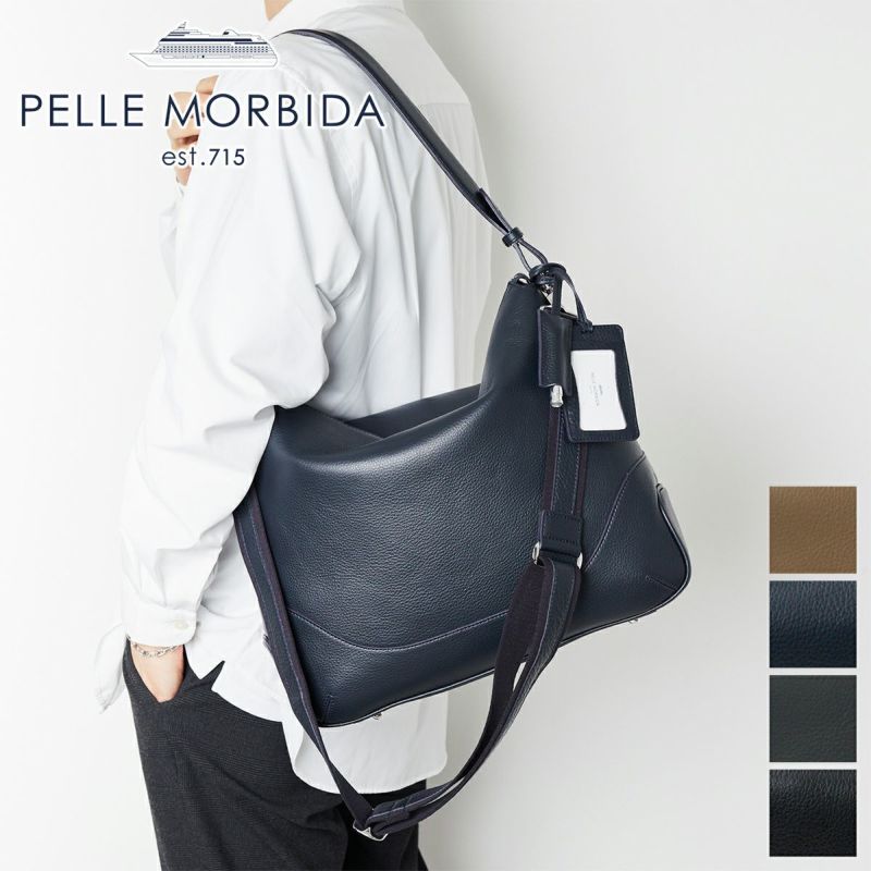 PELLE MORBIDA ペッレモルビダ Maiden Voyage メイデン ボヤージュ シュリンクレザー エディターズバッグ PMO-MB078