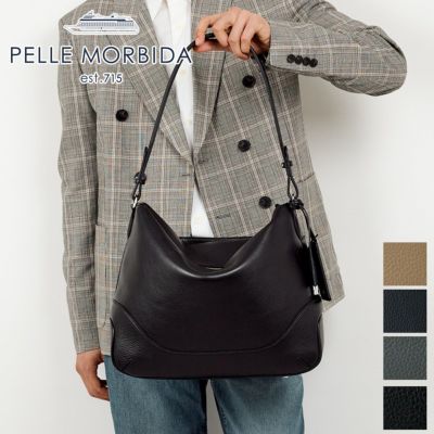 PELLE MORBIDA ペッレモルビダ Maiden Voyage メイデン ボヤージュ シュリンクレザー エディターズバッグ PMO-MB078