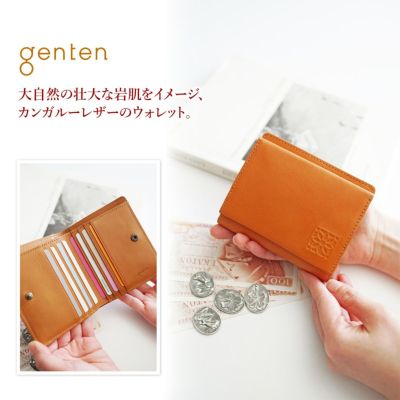 genten ゲンテン Cankuro キャングロ 小銭入れ付き二つ折り財布 44428