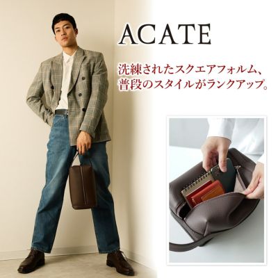 ACATE アカーテ CHITARRA キタッラ ボックスクラッチバッグ ACT-CHITARRA