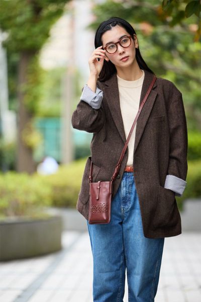 genten ゲンテン ボールドカットワーク ミニショルダーバッグ 43739