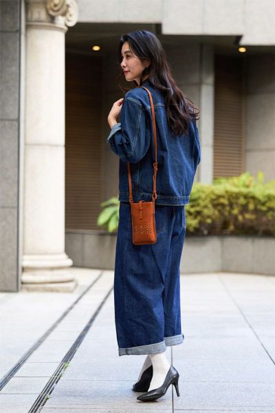 genten ゲンテン ボールドカットワーク ミニショルダーバッグ 43739