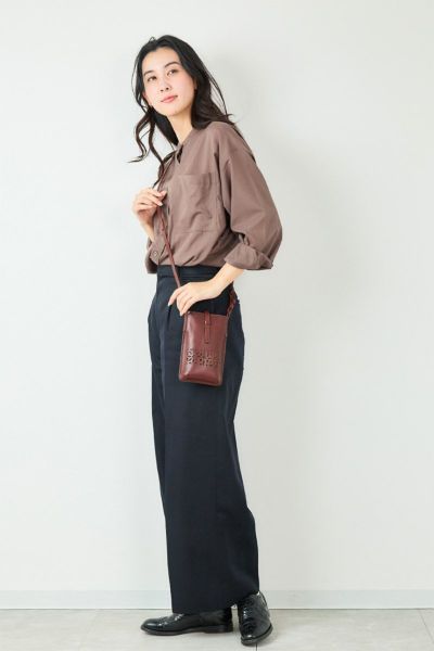 genten ゲンテン ボールドカットワーク ミニショルダーバッグ 43739