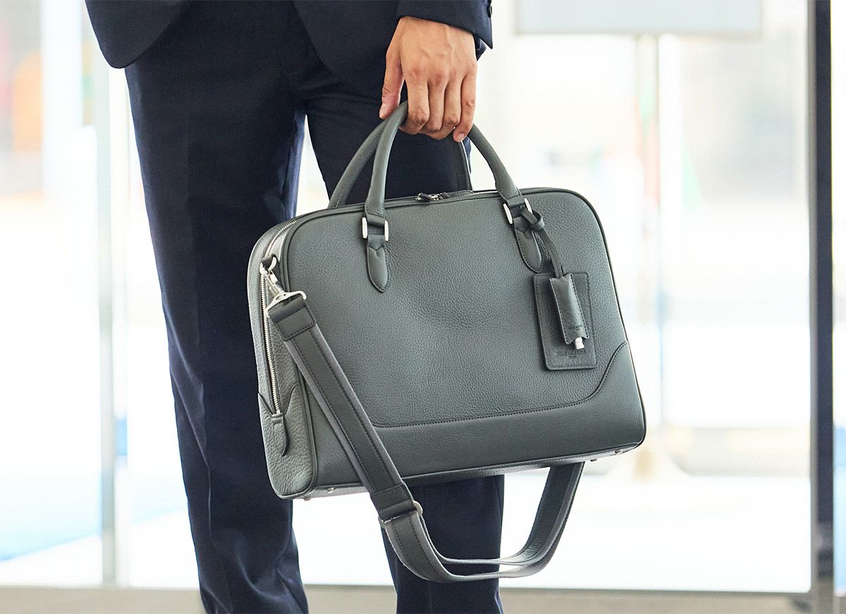 PELLE MORBIDA ペッレモルビダ Maiden Voyage メイデン ボヤージュ シュリンクレザー ブリーフバッグ 1室タイプ ショルダーベルト付属 PMO-MB075