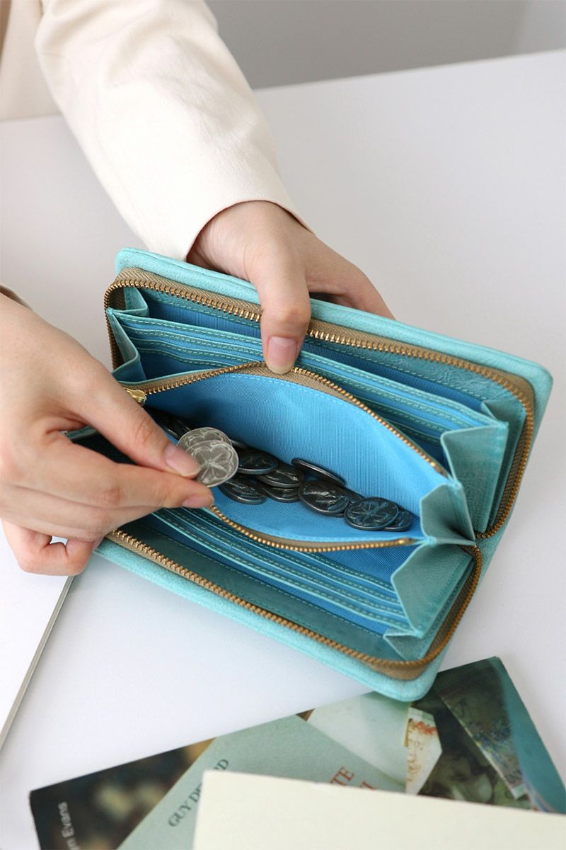 BAGGY'S ANNEX バギーズアネックス FOG leather (フォグレザー) 小銭入れ付き長財布（ラウンドファスナー式 ）LZYS-7000