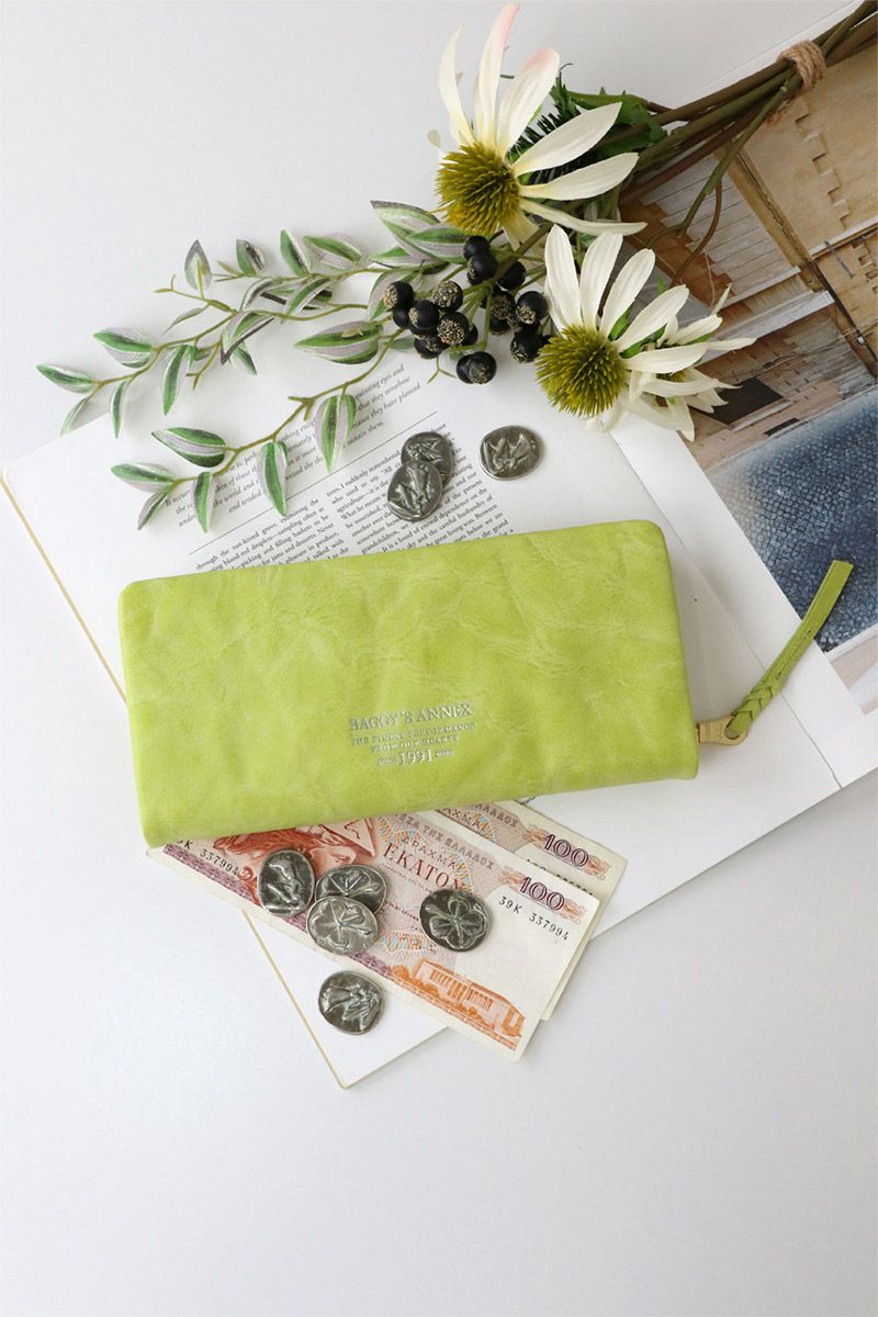 BAGGY'S ANNEX バギーズアネックス FOG leather (フォグレザー) 小銭入れ付き長財布（ラウンドファスナー式 ）LZYS-7000