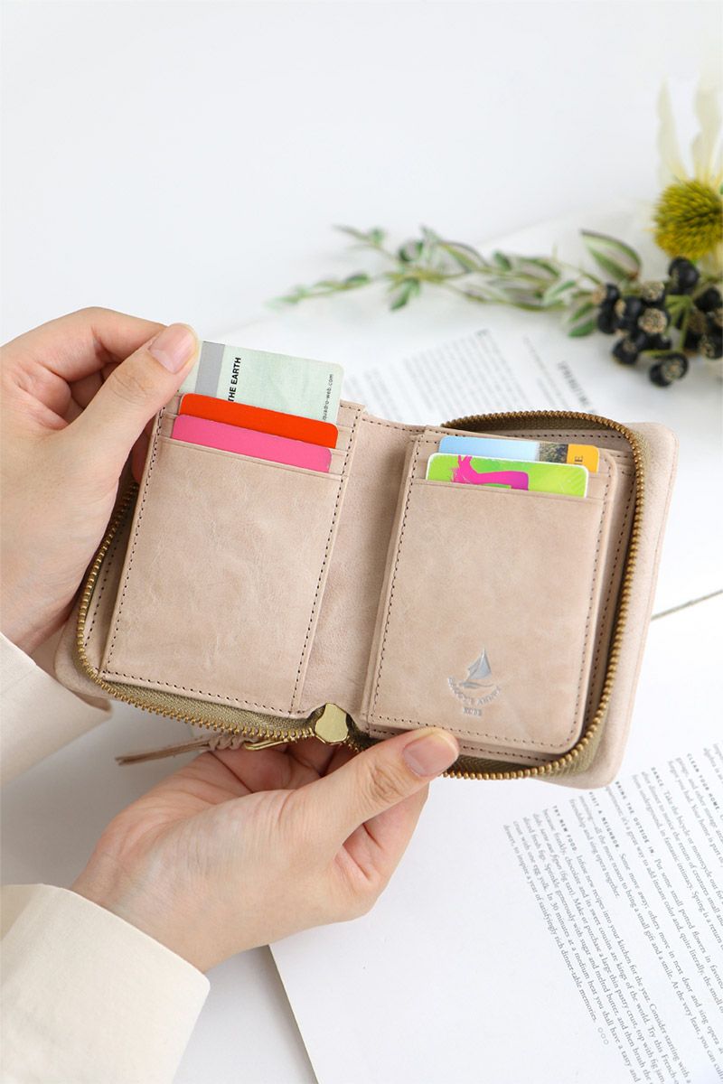 BAGGY'S ANNEX バギーズアネックス FOG leather (フォグレザー) 小銭入れ付き二つ折り財布（ラウンドファスナー式 ）LZYS-7001