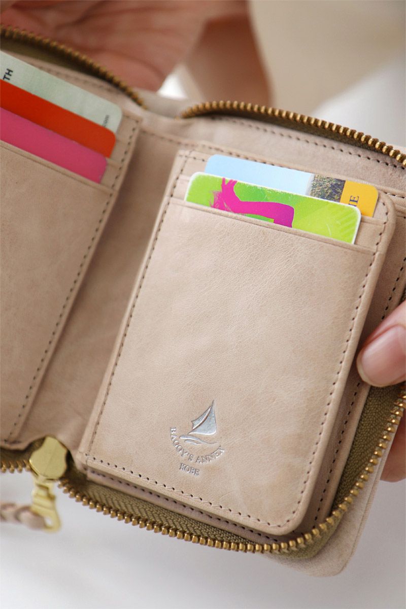 BAGGY'S ANNEX バギーズアネックス FOG leather (フォグレザー) 小銭入れ付き二つ折り財布（ラウンドファスナー式 ）LZYS-7001