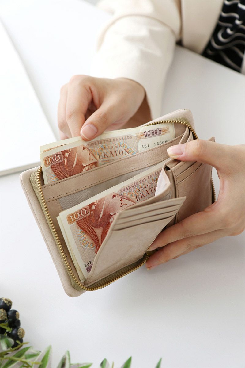 BAGGY'S ANNEX バギーズアネックス FOG leather (フォグレザー) 小銭入れ付き二つ折り財布（ラウンドファスナー式 ）LZYS-7001