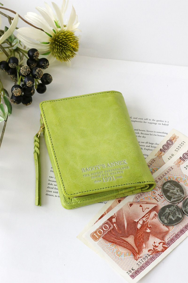 BAGGY'S ANNEX バギーズアネックス FOG leather (フォグレザー) 小銭入れ付き二つ折り財布 LZYS-7002