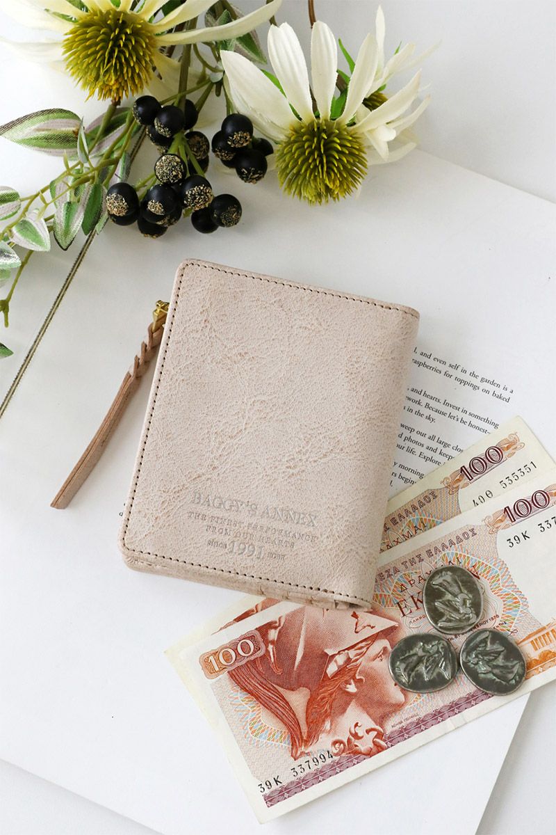 BAGGY'S ANNEX バギーズアネックス FOG leather (フォグレザー) 小銭入れ付き二つ折り財布 LZYS-7002