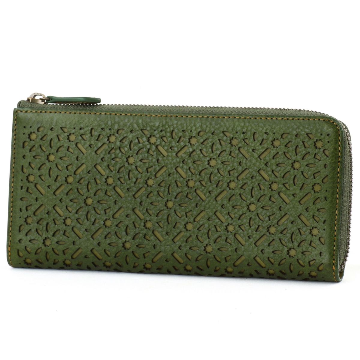 genten ゲンテン Dia cut work ダイヤカットワーク 小銭入れ付き長財布（L字ファスナー式） 43985