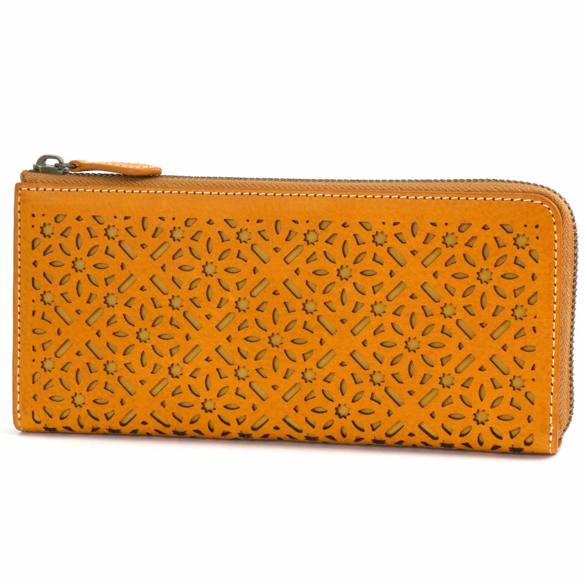 genten ゲンテン Dia cut work ダイヤカットワーク 小銭入れ付き長財布（L字ファスナー式） 43985