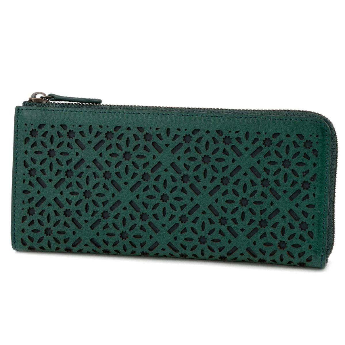 genten ゲンテン Dia cut work ダイヤカットワーク 小銭入れ付き長財布（L字ファスナー式） 43985