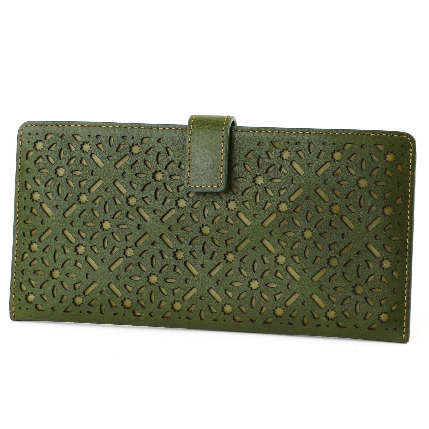 genten ゲンテン Dia cut work ダイヤカットワーク 薄型長財布 43986