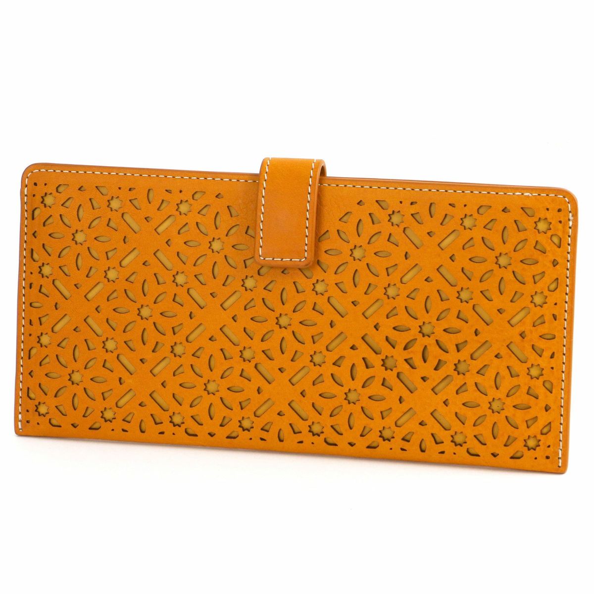 genten ゲンテン Dia cut work ダイヤカットワーク 薄型長財布 43986