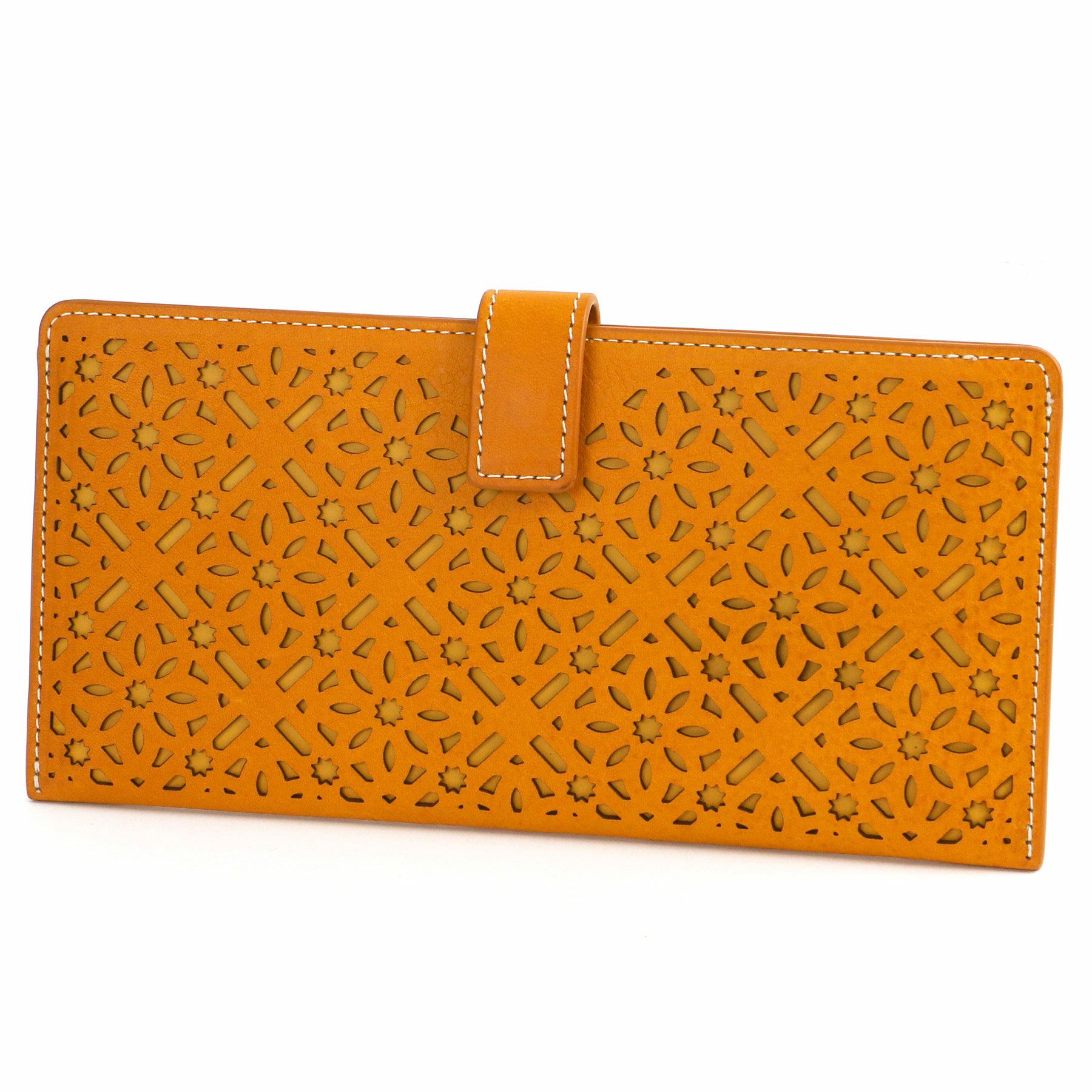 genten ゲンテン Dia cut work ダイヤカットワーク 薄型長財布 43986
