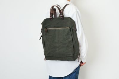 BAGGY PORT バギーポート ウォッシュ加工６号帆布×オイルレザー 2WAYリュックサック KBS-441