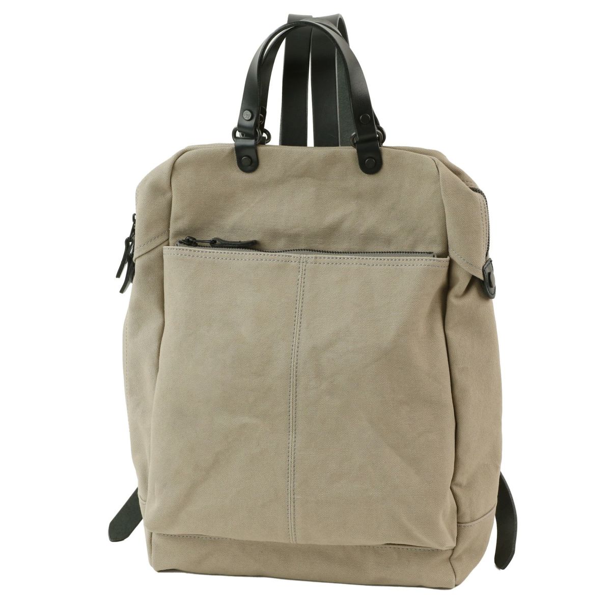 BAGGY PORT バギーポート ウォッシュ加工６号帆布×オイルレザー 2WAYリュックサック KBS-441