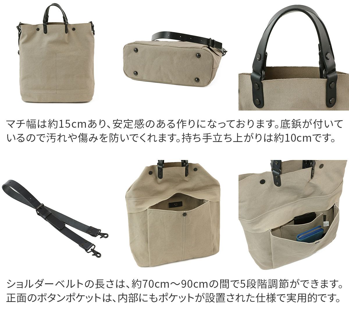 BAGGY PORT バギーポート ウォッシュ加工６号帆布×オイルレザー 2WAYトートバッグ KBS-428