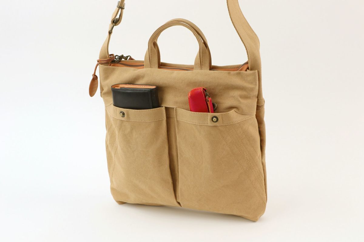 genten ゲンテン Mil Canvas ミルキャンバス 2WAYショルダーバッグ 44540