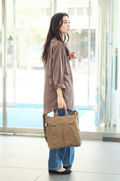 genten ゲンテン Mil Canvas ミルキャンバス 2WAYショルダーバッグ 44540