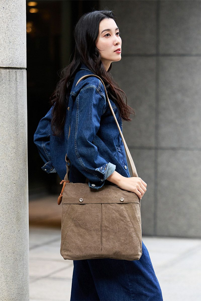 genten ゲンテン Mil Canvas ミルキャンバス 2WAYショルダーバッグ 44540