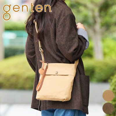 genten ゲンテン Mil Canvas ミルキャンバス ミニショルダーバッグ 44542