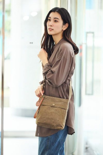 genten ゲンテン Mil Canvas ミルキャンバス ミニショルダーバッグ 44542