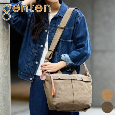 genten ゲンテン Mil Canvas ミルキャンバス 2WAYショルダーバッグ 44543