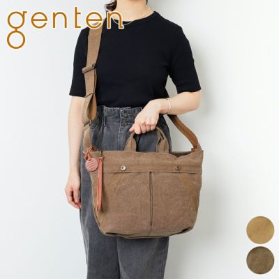 genten ゲンテン Mil Canvas ミルキャンバス 2WAYショルダーバッグ 44543