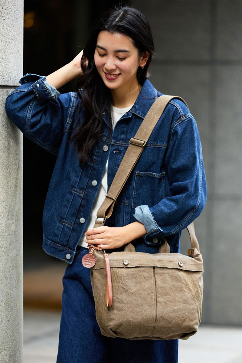 genten ゲンテン Mil Canvas ミルキャンバス 2WAYショルダーバッグ 44543