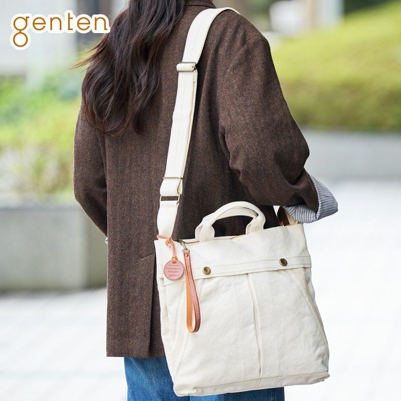 genten ゲンテン Mil Canvas ミルキャンバス 2WAYショルダーバッグ
