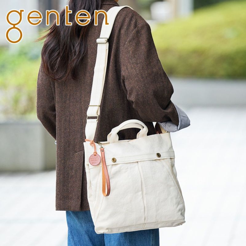 genten ゲンテン Mil Canvas ミルキャンバス 2WAYショルダーバッグ 49505