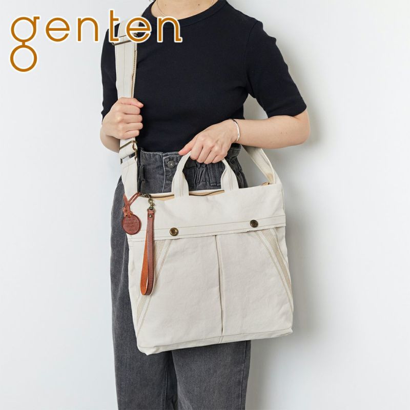 genten ゲンテン Mil Canvas ミルキャンバス 2WAYショルダーバッグ 49505