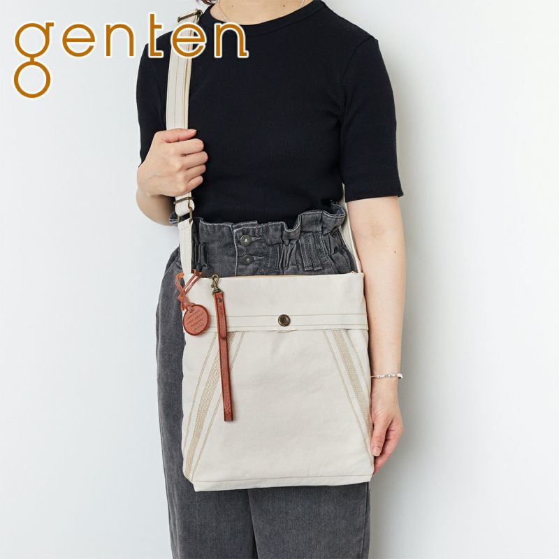 genten ゲンテン Mil Canvas ミルキャンバス ショルダーバッグ 49506