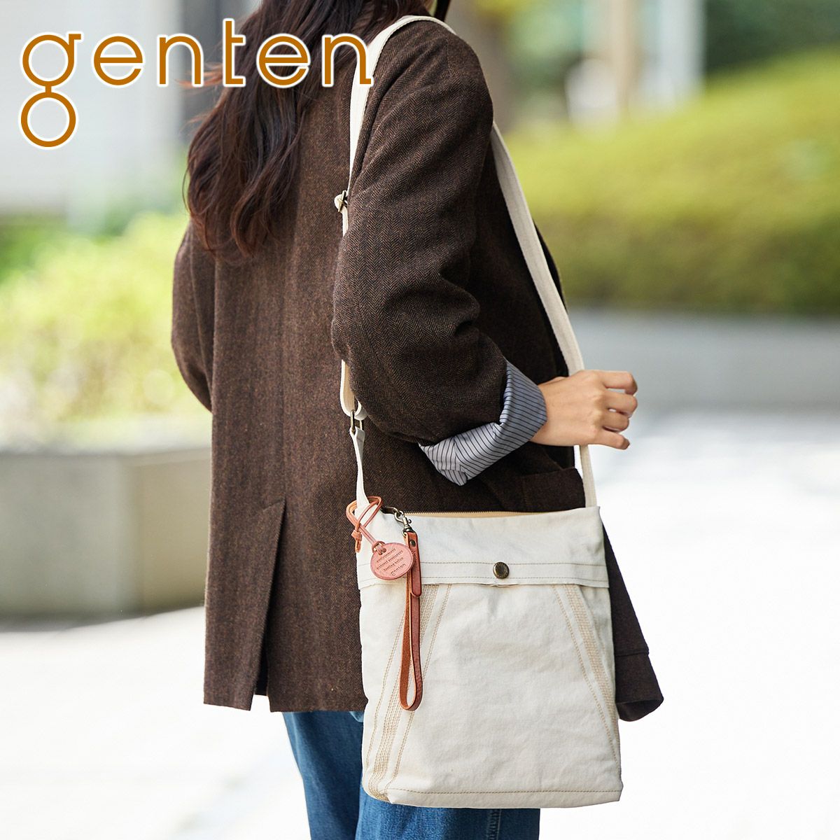 genten ゲンテン Mil Canvas ミルキャンバス ショルダーバッグ 49506