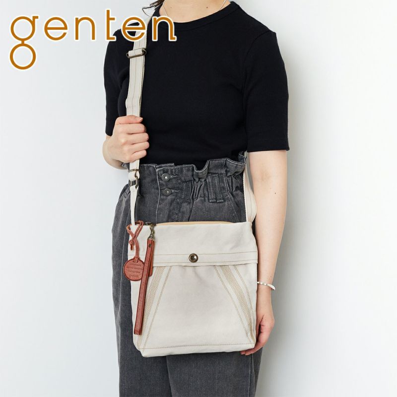 genten ゲンテン Mil Canvas ミルキャンバス ミニショルダーバッグ 49507