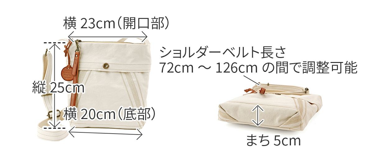 genten ゲンテン Mil Canvas ミルキャンバス ミニショルダーバッグ 49507