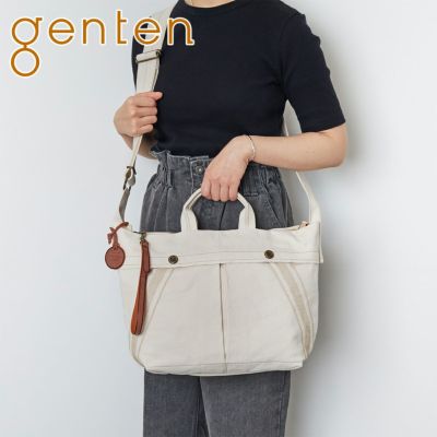 genten ゲンテン Mil Canvas ミルキャンバス 2WAYショルダーバッグ 49508