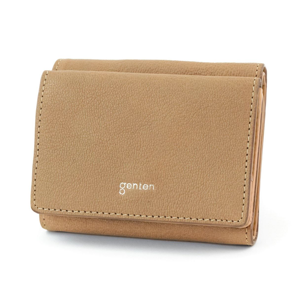 genten ゲンテン Fresco フレスコ 小銭入れ付き三つ折り財布 44318