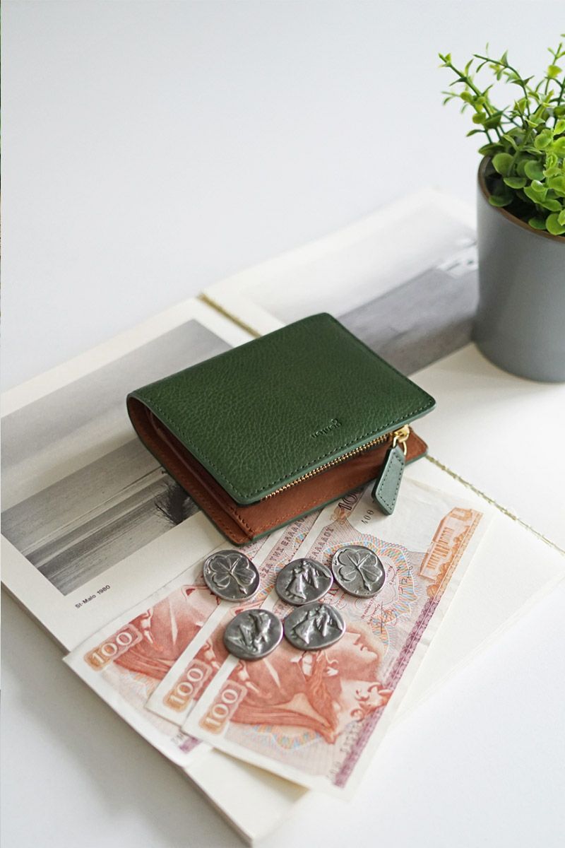 genten ゲンテン Minerva2 ミネルヴァ2 小銭入れ付き二つ折り財布 44443