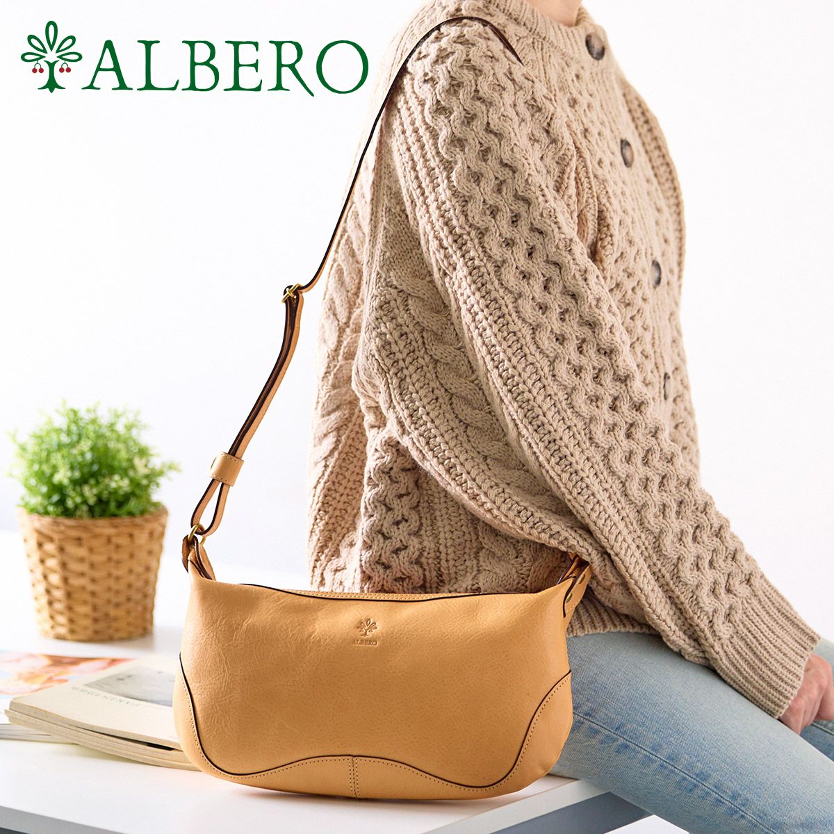 ALBERO アルベロ NATURALE ナチュラーレ ミニショルダーバッグ 2176