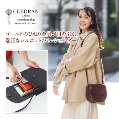 CLEDRAN クレドラン CINQ サンク ラウンドショルダーバッグ CR-CL3737