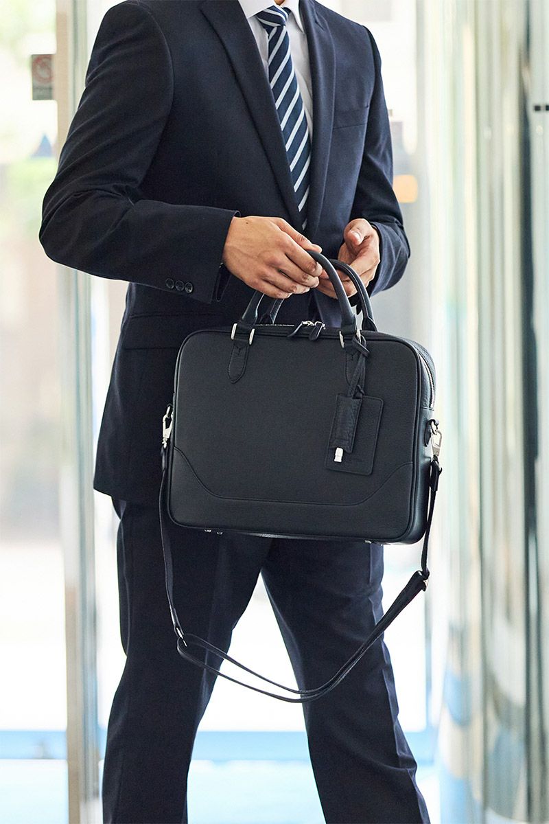 PELLE MORBIDA ペッレモルビダ Maiden Voyage メイデン ボヤージュ シュリンクレザー ブリーフバッグ 1室タイプ ショルダーベルト付属 PMO-MB077