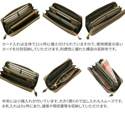 BAGGY PORT バギーポート KUDU クーズー 小銭入れ付き長財布（ラウンドファスナー式 ）ZKM-900