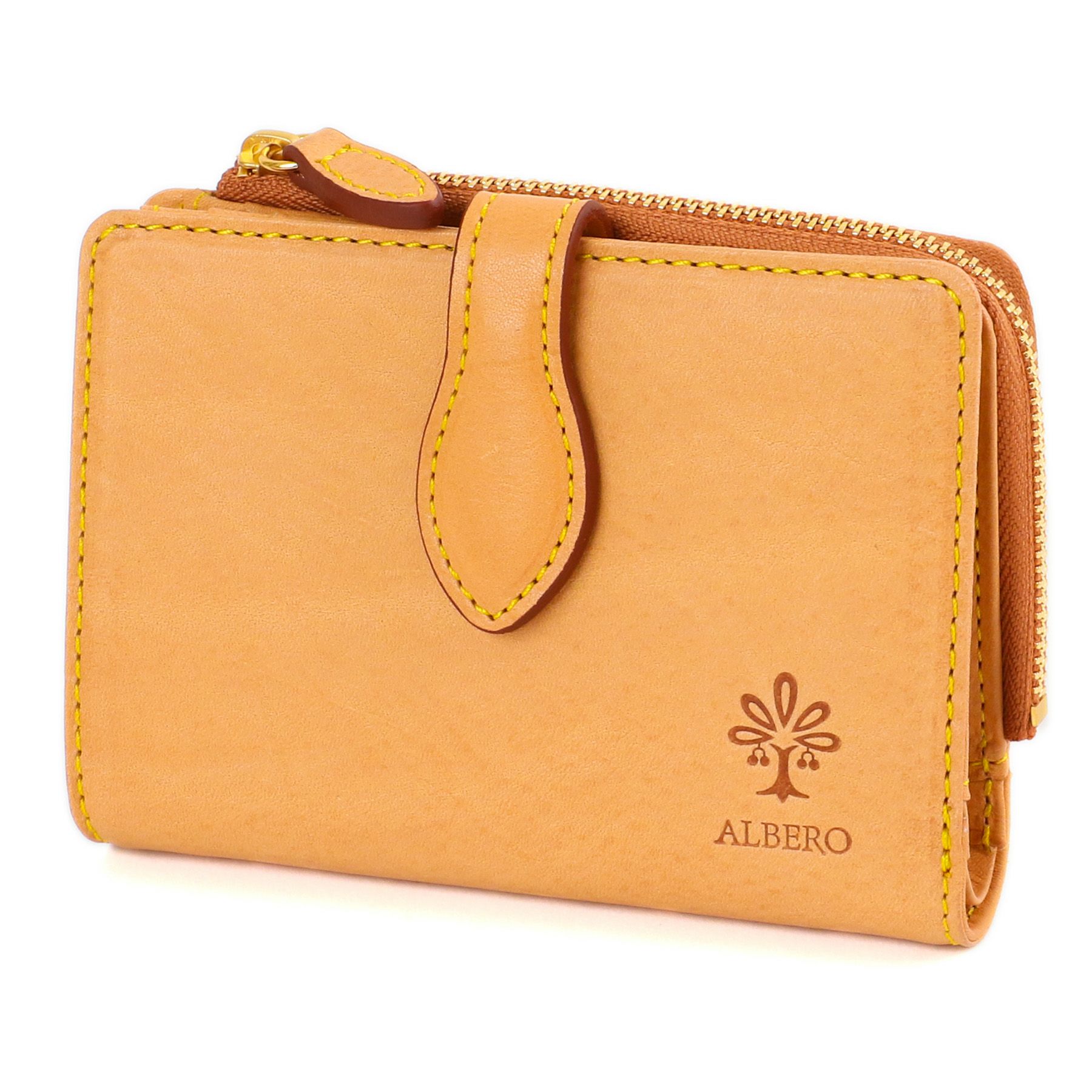 ALBERO アルベロ NATURE ナチュレ 小銭入れ付き二つ折り財布 5407