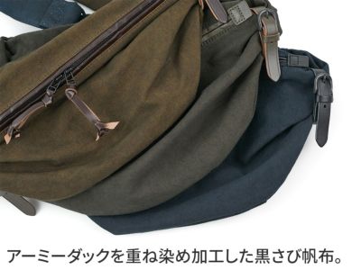 BAGGY PORT バギーポート 黒さび染め帆布 スリングバッグ GRN-9600